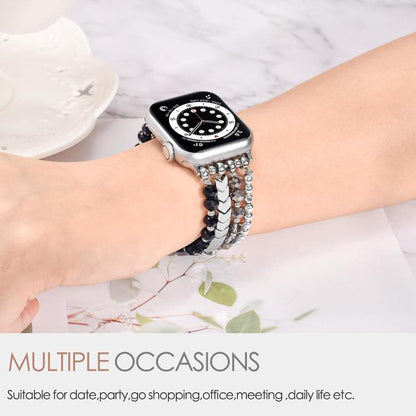 Bracelet de montre en métal à perles de cristal xDfind, For Apple Watch 42 / 44 / 45 / 46 / 49mm, For Apple Watch 38 / 40 / 41 / S10 42mm