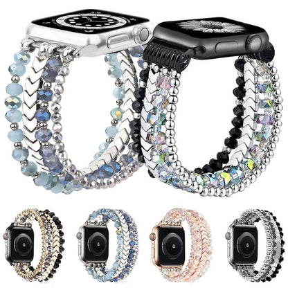 Bracelet de montre en métal à perles de cristal xDfind, For Apple Watch 42 / 44 / 45 / 46 / 49mm, For Apple Watch 38 / 40 / 41 / S10 42mm