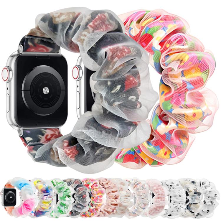 Bracelet de montre xDfind en polyester hybride organza double couche, For Apple Watch 42 / 44 / 45 / 46 / 49mm, For Apple Watch 38 / 40 / 41 / S10 42mm