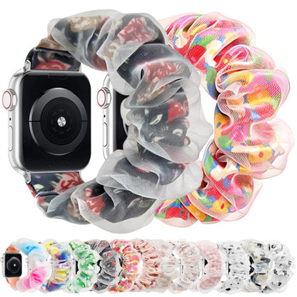 Bracelet de montre xDfind en polyester hybride organza double couche, For Apple Watch 42 / 44 / 45 / 46 / 49mm, For Apple Watch 38 / 40 / 41 / S10 42mm