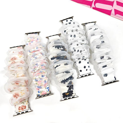 Bracelet de montre xDfind en polyester hybride organza double couche, For Apple Watch 42 / 44 / 45 / 46 / 49mm, For Apple Watch 38 / 40 / 41 / S10 42mm