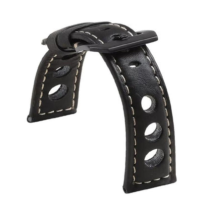 Bracelet de montre xDfind en cuir véritable respirant à trois trous, 20mm, 22mm, 24mm