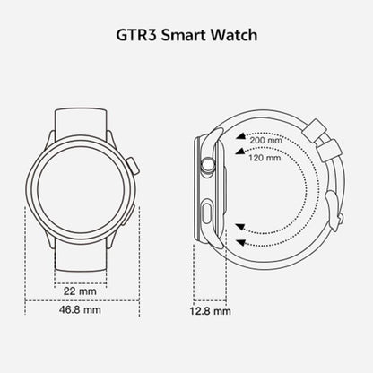 Montre connectée GTR3 avec écran AMOLED de 1,43 pouce et suivi de la fréquence cardiaque