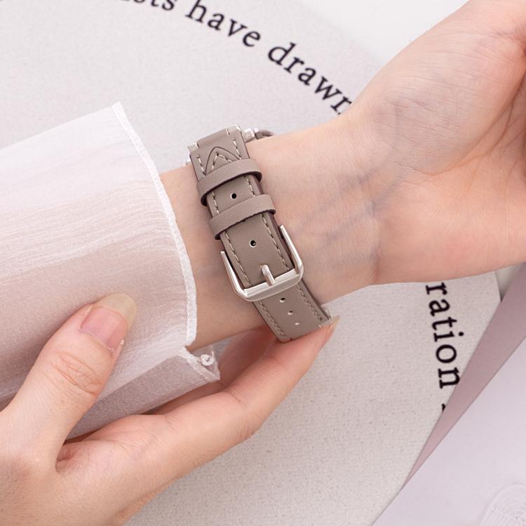 Bracelet de montre hybride en cuir et métal avec chaîne en denim xDfind, For Apple Watch 42 / 44 / 45 / 46 / 49mm, For Apple Watch 38 / 40 / 41 / S10 42mm