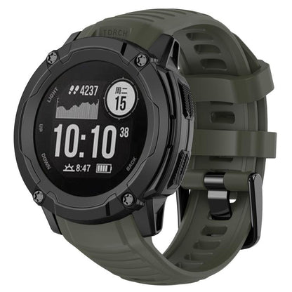 Bracelet de montre en silicone uni avec connecteur en plastique à dégagement rapide xDfind, For Garmin Instinct 2X