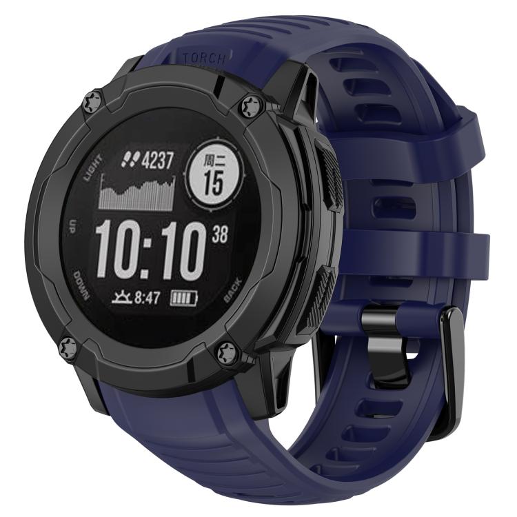 Bracelet de montre en silicone uni avec connecteur en plastique à dégagement rapide xDfind, For Garmin Instinct 2X