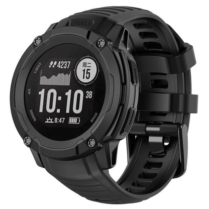 Bracelet de montre en silicone uni avec connecteur en plastique à dégagement rapide xDfind, For Garmin Instinct 2X