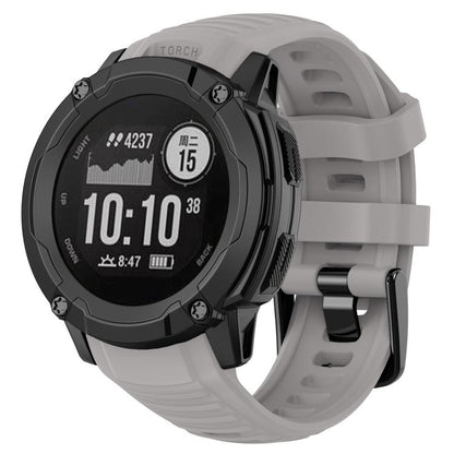 Bracelet de montre en silicone uni avec connecteur en plastique à dégagement rapide xDfind, For Garmin Instinct 2X