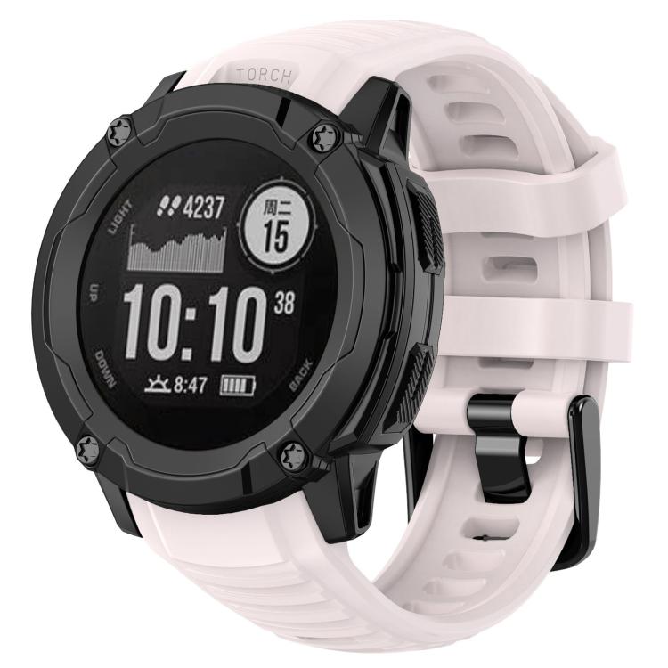 Bracelet de montre en silicone uni avec connecteur en plastique à dégagement rapide xDfind, For Garmin Instinct 2X