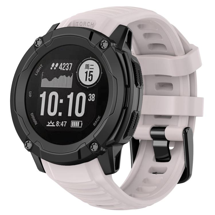 Bracelet de montre en silicone uni avec connecteur en plastique à dégagement rapide xDfind, For Garmin Instinct 2X