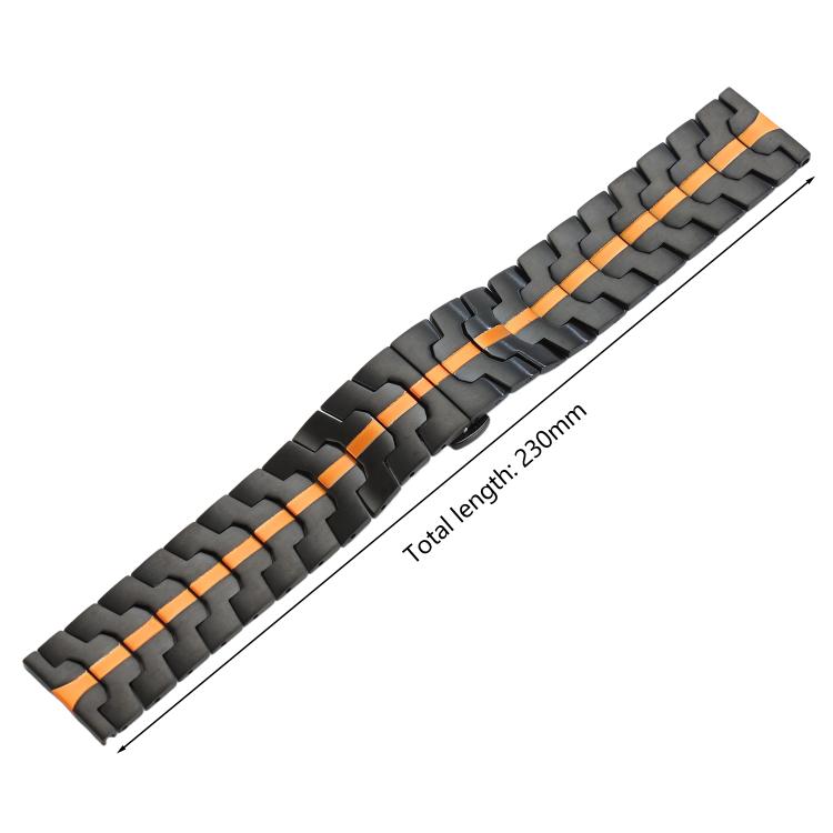 Bracelet de montre en acier inoxydable à boucle papillon xDfind, 22mm