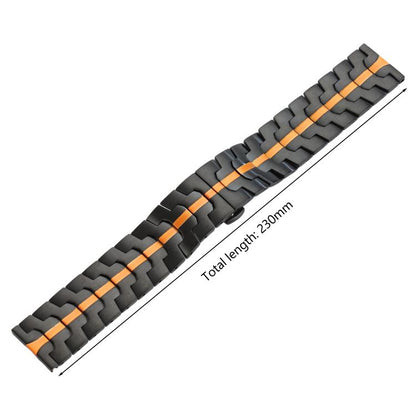 Bracelet de montre en acier inoxydable à boucle papillon xDfind, 22mm