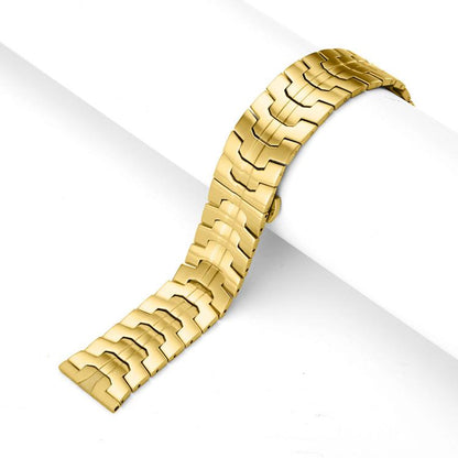 Bracelet de montre en acier inoxydable à boucle papillon xDfind, 22mm