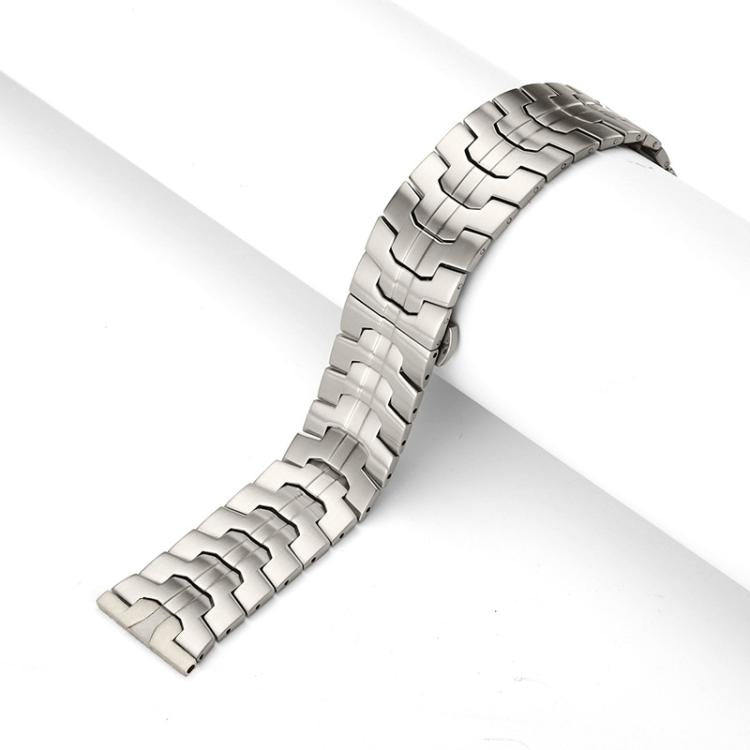 Bracelet de montre en acier inoxydable à boucle papillon xDfind, 22mm