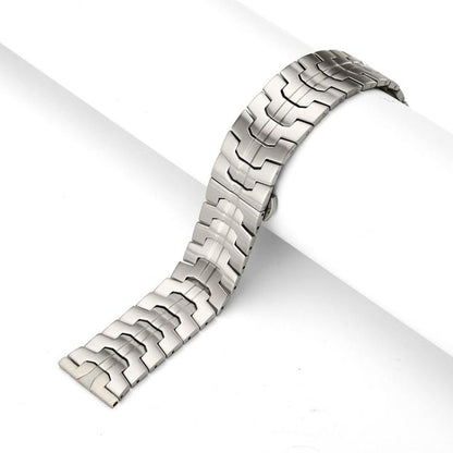 Bracelet de montre en acier inoxydable à boucle papillon xDfind, 22mm