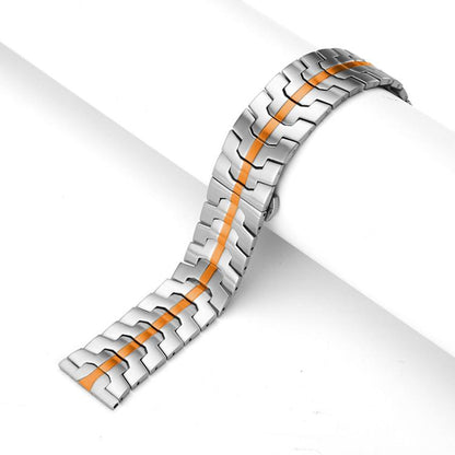 Bracelet de montre en acier inoxydable à boucle papillon xDfind, 22mm