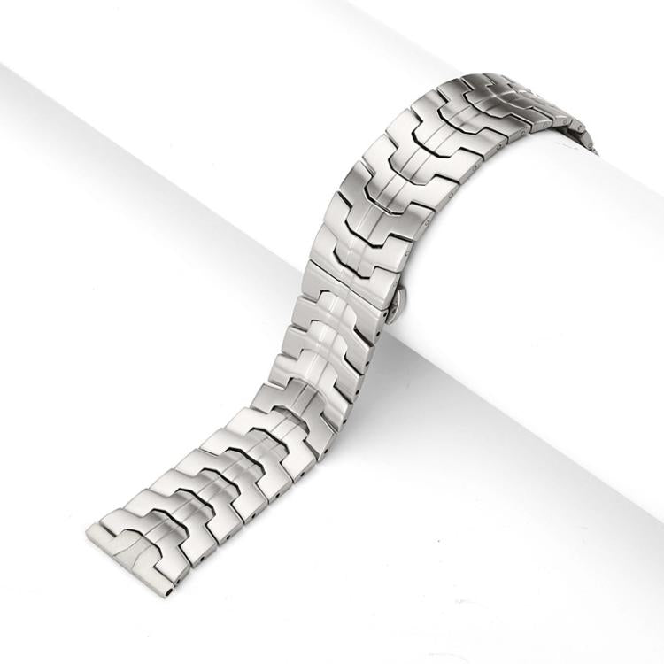 Bracelet de montre en acier inoxydable à boucle papillon xDfind, 22mm