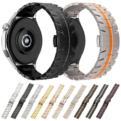 Bracelet de montre en acier inoxydable à boucle papillon xDfind, 22mm