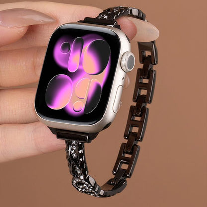 Bracelet fin xDfind en acier inoxydable et métal diamanté, For Apple Watch 42 / 44 / 45 / 46 / 49mm, For Apple Watch 38 / 40 / 41 / S10 42mm