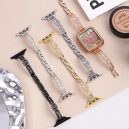 Bracelet fin xDfind en acier inoxydable et métal diamanté, For Apple Watch 42 / 44 / 45 / 46 / 49mm, For Apple Watch 38 / 40 / 41 / S10 42mm