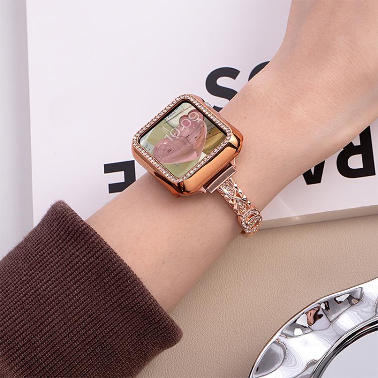 Bracelet fin xDfind en acier inoxydable et métal diamanté, For Apple Watch 42 / 44 / 45 / 46 / 49mm, For Apple Watch 38 / 40 / 41 / S10 42mm