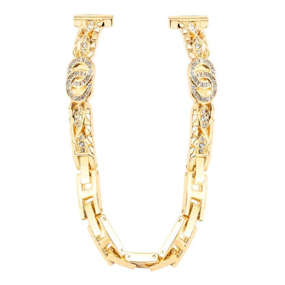 Bracelet fin xDfind en acier inoxydable et métal diamanté, 14mm