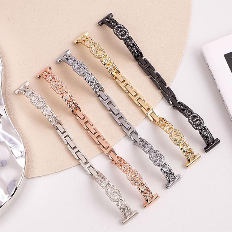 Bracelet fin xDfind en acier inoxydable et métal diamanté, 14mm