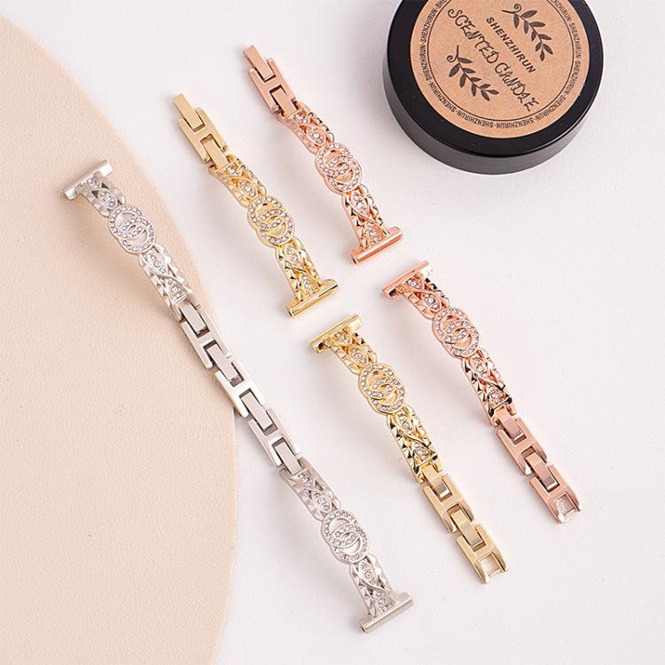 Bracelet fin xDfind en acier inoxydable et métal diamanté, 14mm