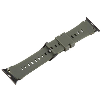 Bracelet de montre en silicone xDfind Black Connector à motif camouflage, For Apple Watch 42 / 44 / 45 / 46 / 49mm, For Apple Watch 38 / 40 / 41 / S10 42mm