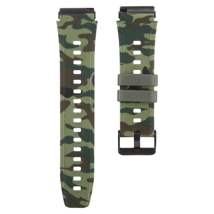 Bracelet de montre en silicone xDfind Black Connector à motif camouflage, For Fitbit Versa 2 / Versa