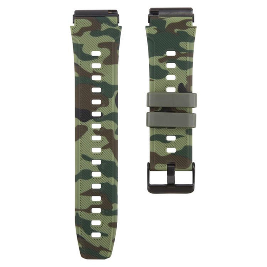 Bracelet de montre en silicone xDfind Black Connector à motif camouflage, For Fitbit Versa 2 / Versa
