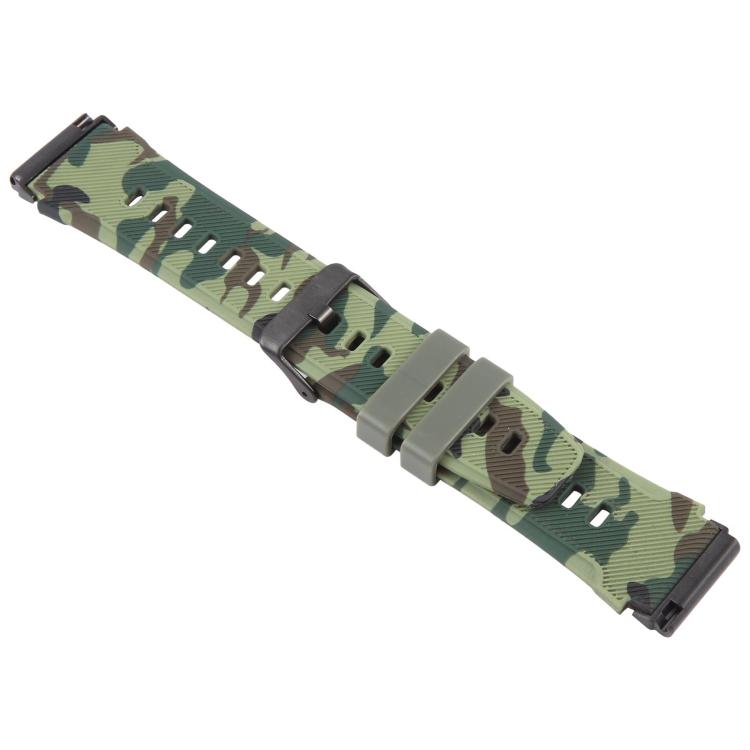 Bracelet de montre en silicone xDfind Black Connector à motif camouflage, For Fitbit Versa 2 / Versa