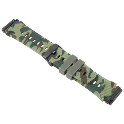 Bracelet de montre en silicone xDfind Black Connector à motif camouflage, For Fitbit Versa 2 / Versa