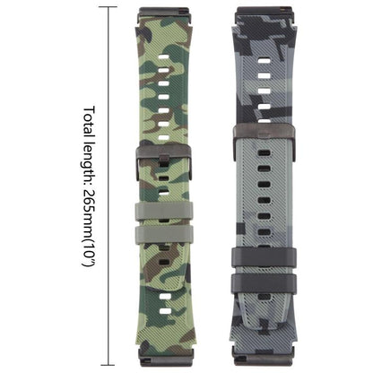 Bracelet de montre en silicone xDfind Black Connector à motif camouflage, For Fitbit Versa 2 / Versa