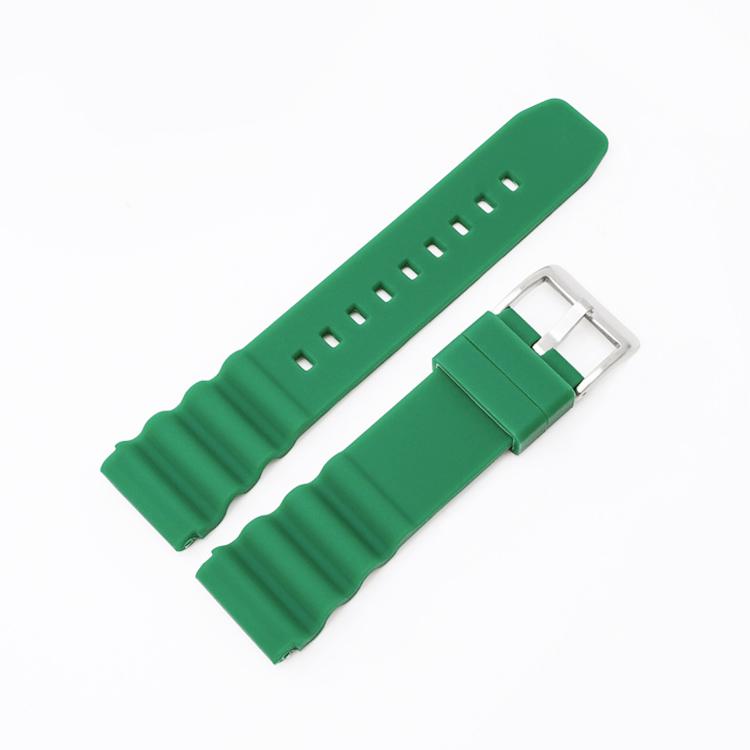 Bracelet de montre en silicone à boucle argentée xDfind, 20mm, 22mm