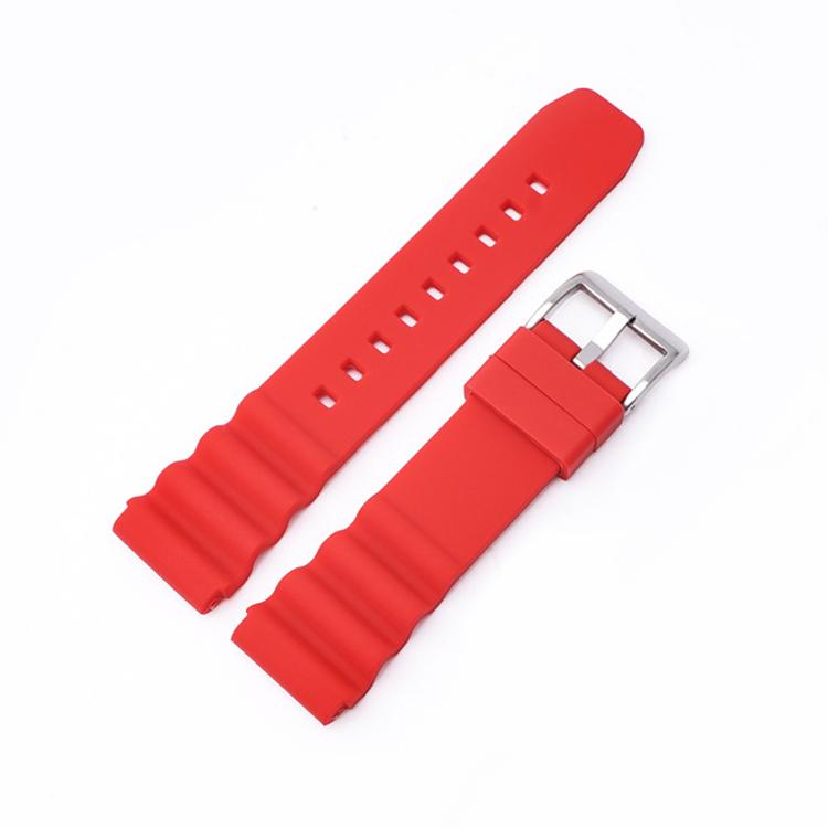 Bracelet de montre en silicone à boucle argentée xDfind, 20mm, 22mm