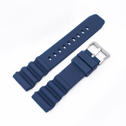 Bracelet de montre en silicone à boucle argentée xDfind, 20mm, 22mm