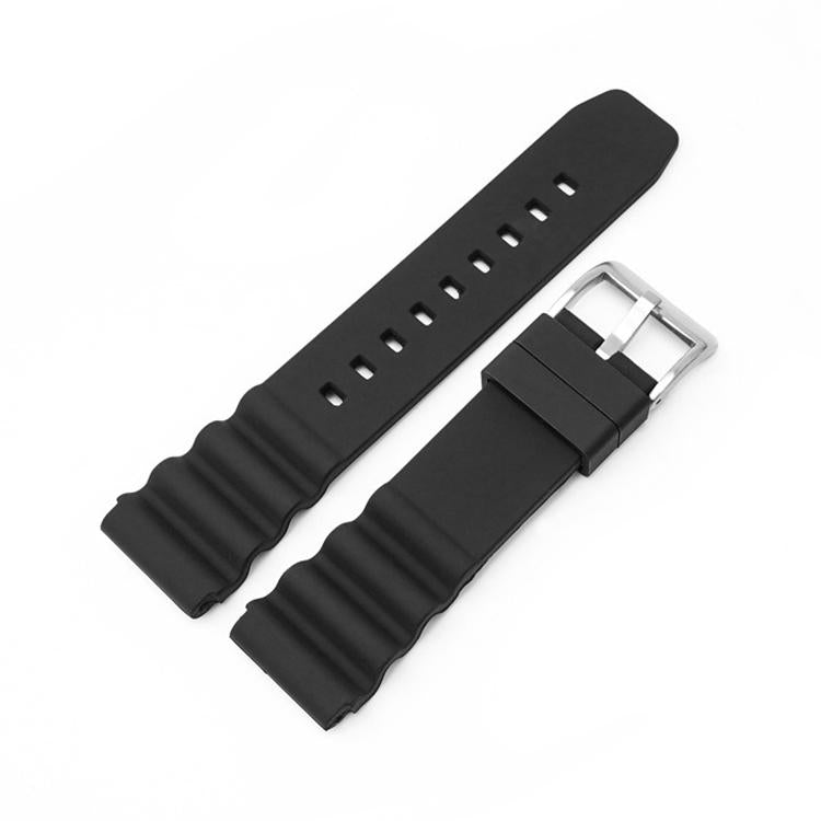 Bracelet de montre en silicone à boucle argentée xDfind, 20mm, 22mm