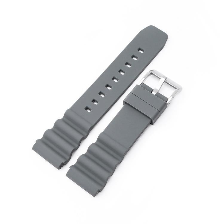Bracelet de montre en silicone à boucle argentée xDfind, 20mm, 22mm