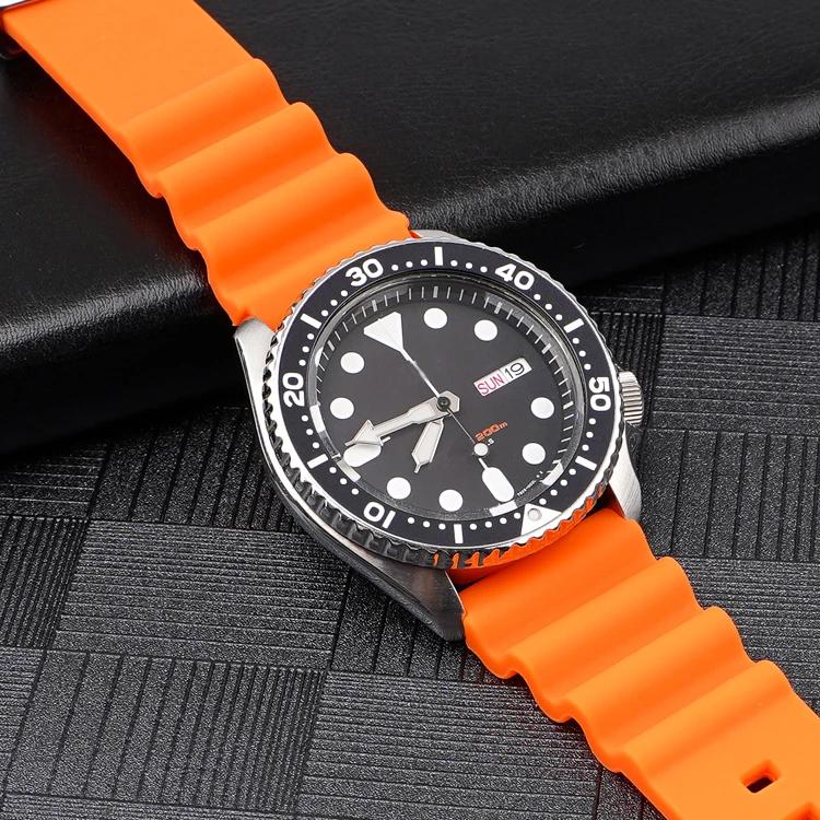 Bracelet de montre en silicone à boucle argentée xDfind, 20mm, 22mm