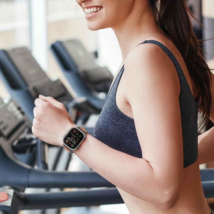 Bracelet de montre de sport respirant en silicone bicolore xDfind, For Apple Watch 46mm / 49mm / 45mm / 44mm