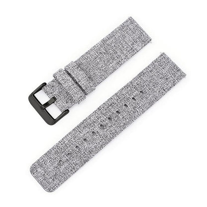 Bracelet de montre en toile de nylon tissée avec boucle ardillon en acier inoxydable, 16mm, 18mm