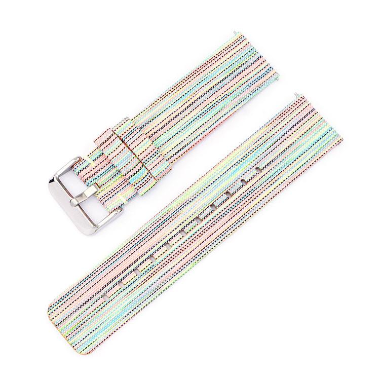 Bracelet de montre en toile de nylon tissée avec boucle ardillon en acier inoxydable, 20mm, 22mm