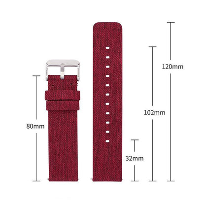 Bracelet de montre en toile de nylon tissée avec boucle ardillon en acier inoxydable, 16mm, 18mm