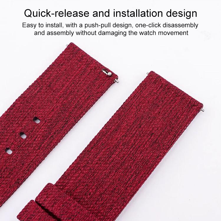 Bracelet de montre en toile de nylon tissée avec boucle ardillon en acier inoxydable, 12mm, 14mm