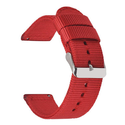 Bracelet de montre en toile de nylon unie avec boucle ardillon en acier inoxydable, 18mm, 20mm, 22mm, 24mm