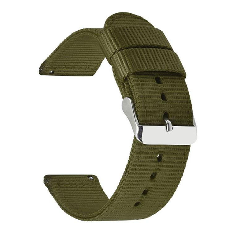 Bracelet de montre en toile de nylon unie avec boucle ardillon en acier inoxydable, 18mm, 20mm, 22mm, 24mm