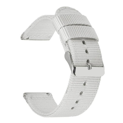 Bracelet de montre en toile de nylon unie avec boucle ardillon en acier inoxydable, 18mm, 20mm, 22mm, 24mm