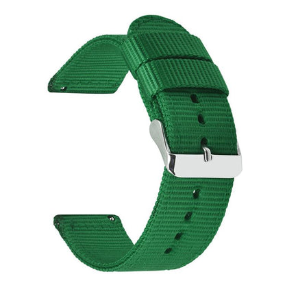 Bracelet de montre en toile de nylon unie avec boucle ardillon en acier inoxydable, 18mm, 20mm, 22mm, 24mm