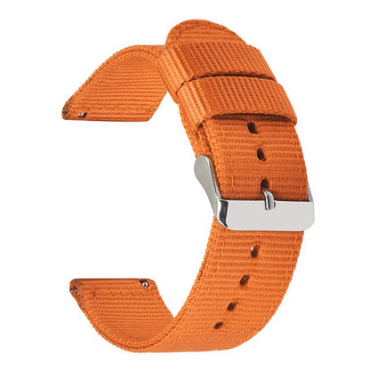 Bracelet de montre en toile de nylon unie avec boucle ardillon en acier inoxydable, 18mm, 20mm, 22mm, 24mm